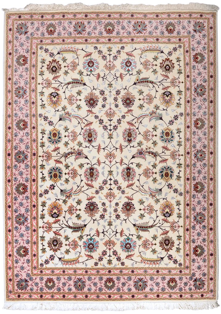 Tabriz Tappeto persiano 220x160 Beige (Iran) Annodato A Mano