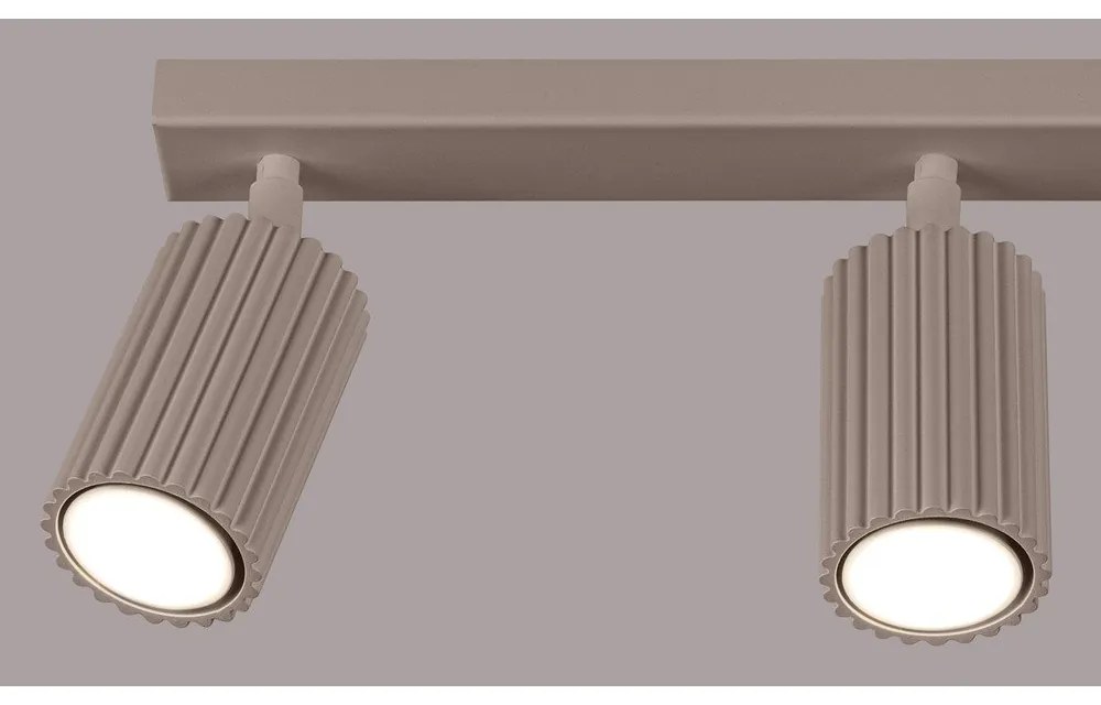 Faretto grigio tortora in metallo 6,5x45 cm Gleam – Sollux