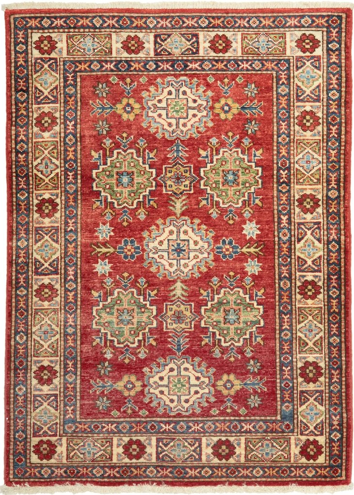 Kazak Tappeto 120x80 Rosso (Pakistan) Annodato A Mano