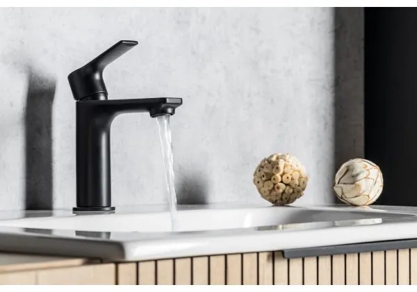 Sapho - Rubinetto del lavandino PAX 16,5 cm opaco nero