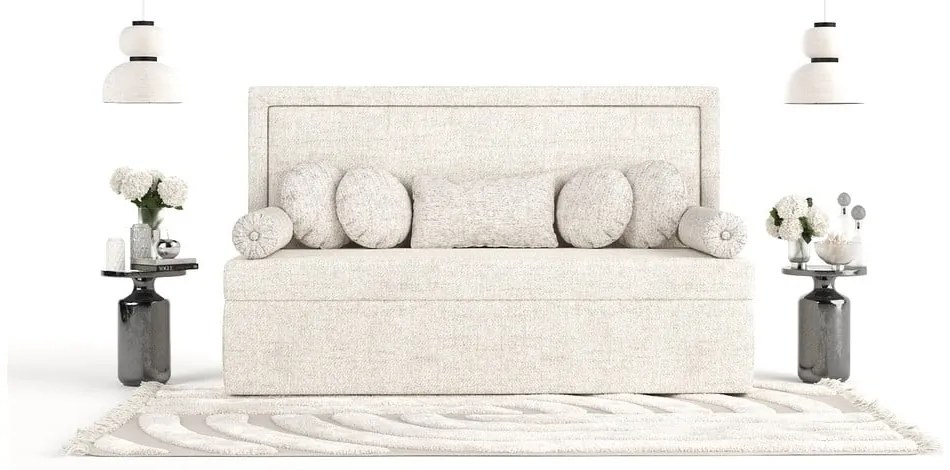 Letto singolo imbottito crema 80x200 cm Scala - Maison de Rêve