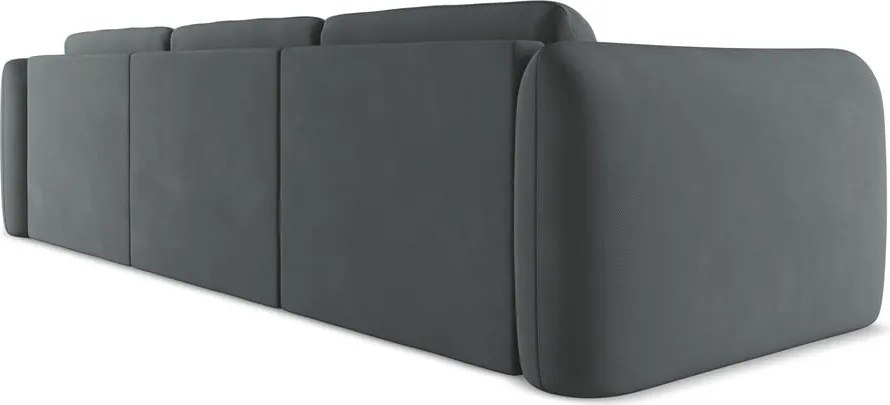 Divano angolare grigio scuro (con penisola a destra) Hoku – Makamii