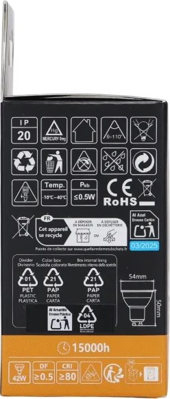 Aigostar - Lampadina LED RGBW dimmerabile GU10/6W/230V 3000K + telecomando