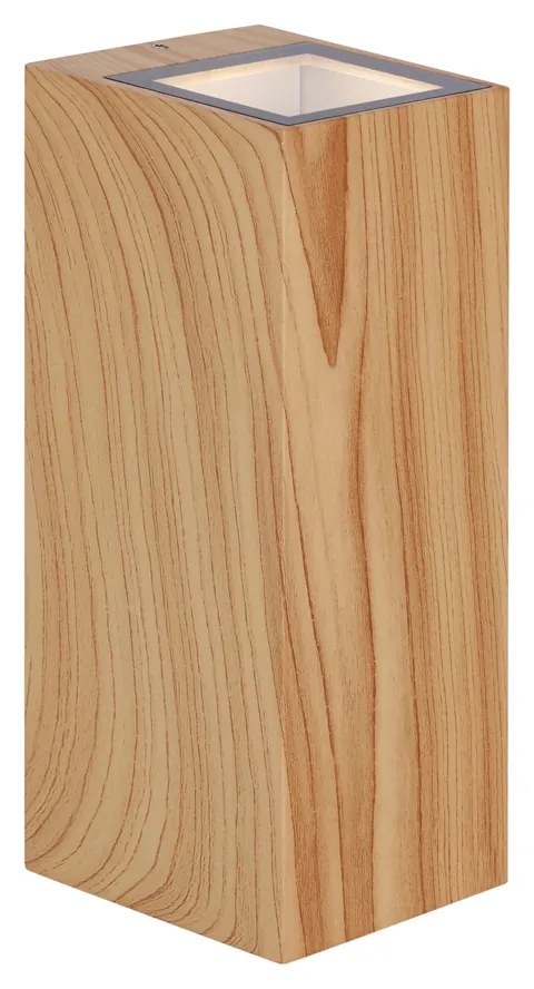Lampada da parete scandinava in legno 2 luci GU10 70mm IP54 - Baleno
