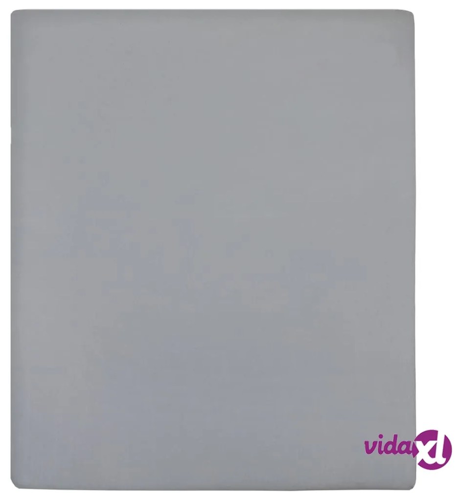 vidaXL Lenzuola con Angoli Jersey 2pz Grigio 180x200 cm Cotone