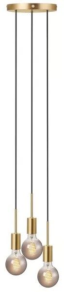 Nordlux - Lampadario a sospensione con cavo PACO 3xE27/25W/230V in ottone