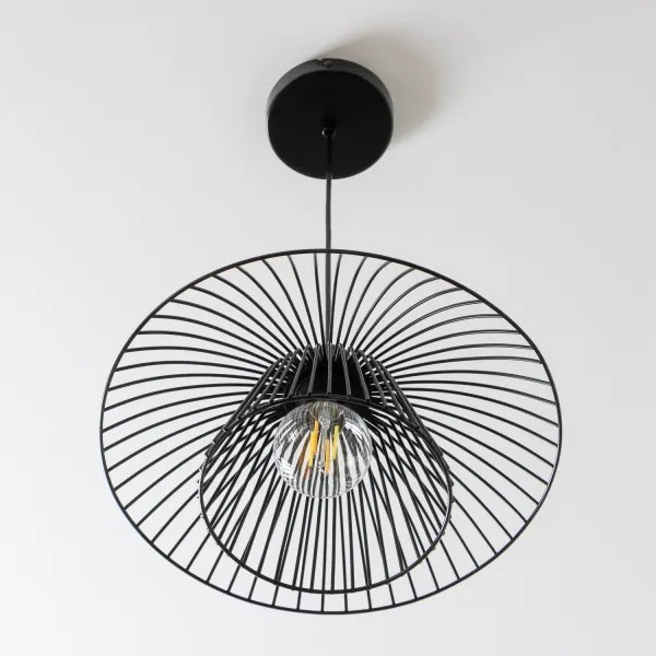 Brilagi - Lampada a sospensione LED su cavo CERIA WIRE 1xE27/40W/230V Ø 38 cm nero