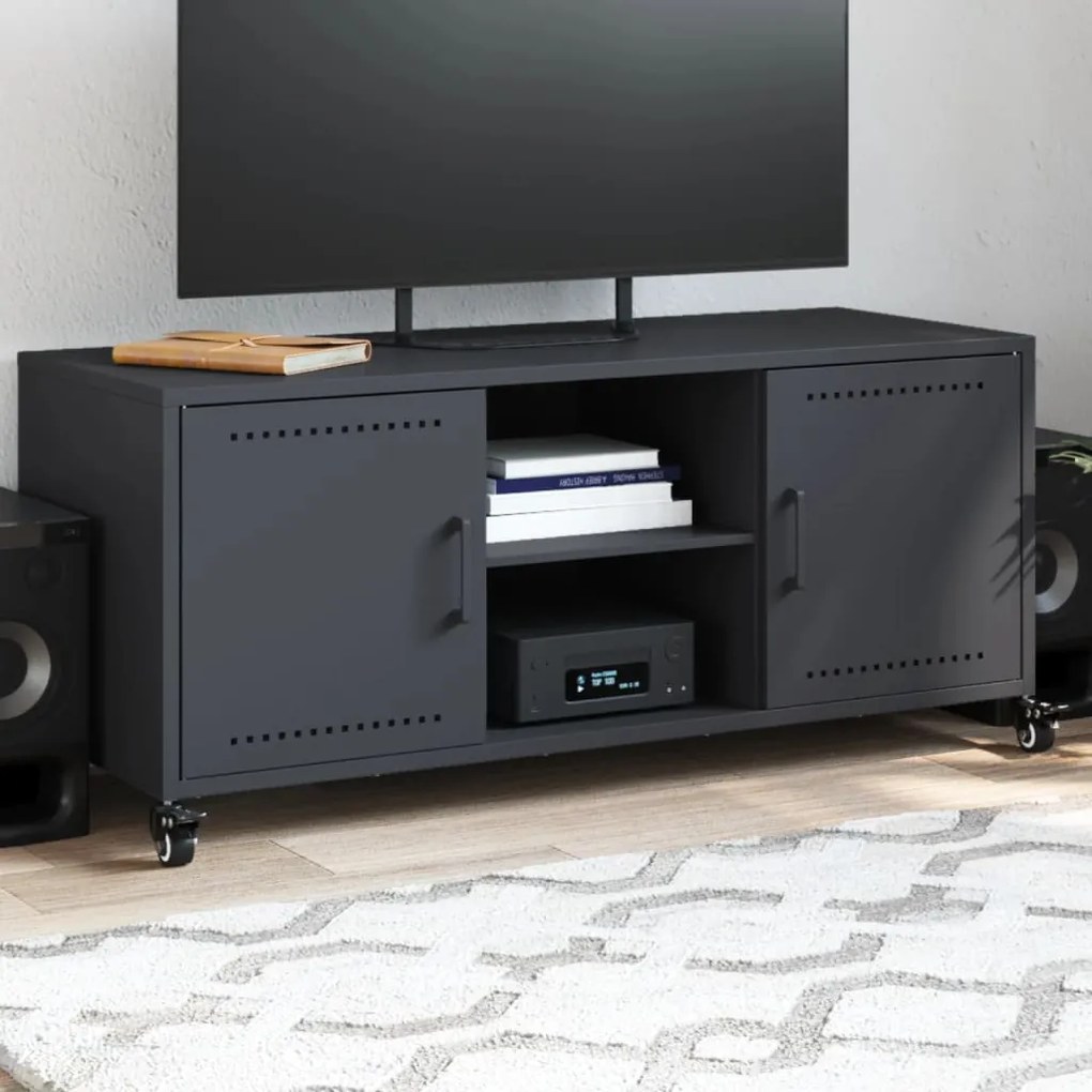 Mobile Tv Antracite 100,5x39x43,5 Cm Acciaio /