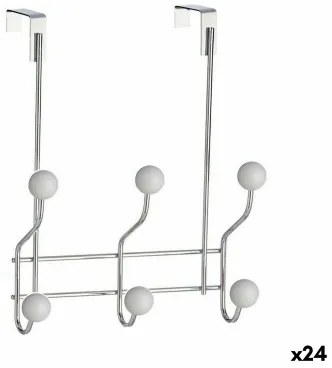 Appendiabiti per Porte Bianco Metallo Plastica 10 x 22 x 26 cm (24 Unità)