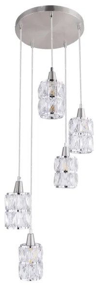 Globo 15760-5 - Lampadario a sospensione con filo WOLLI 5xE14/40W/230V