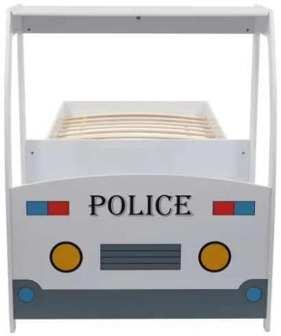 Letto Bimbo Auto della Polizia con Scrivania 90x200 cm