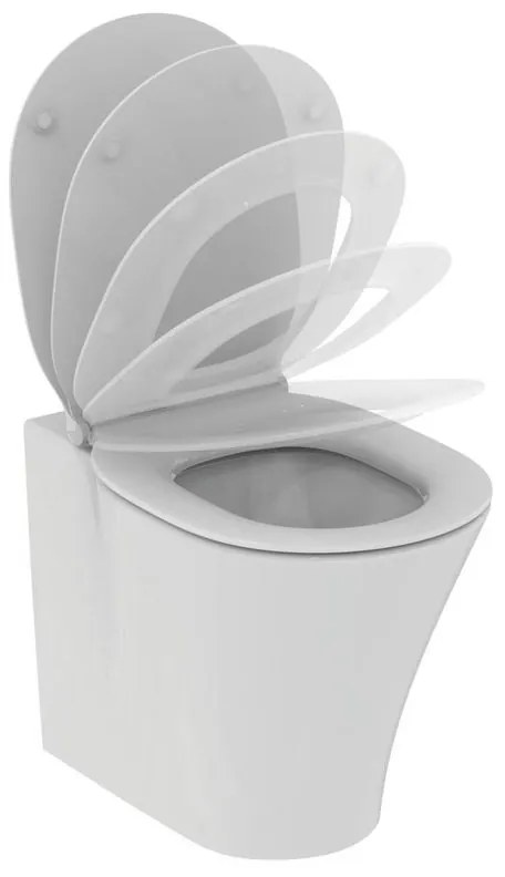 Vaso WC filomuro IDEAL STANDARD connect air, sedile incluso P 55 x L 36.5 x H 40 cm bianco