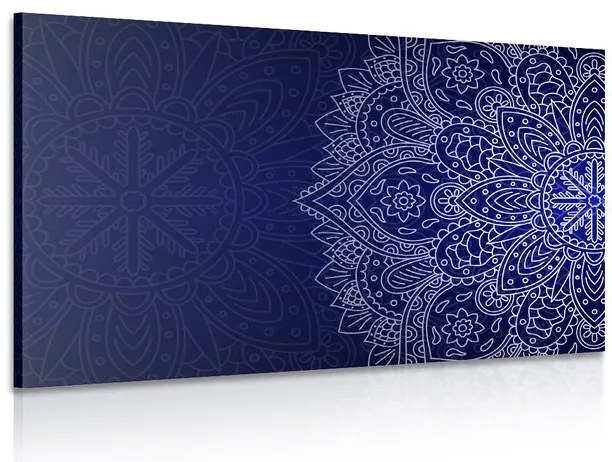 Quadro su tela – Ornamento blu scuro