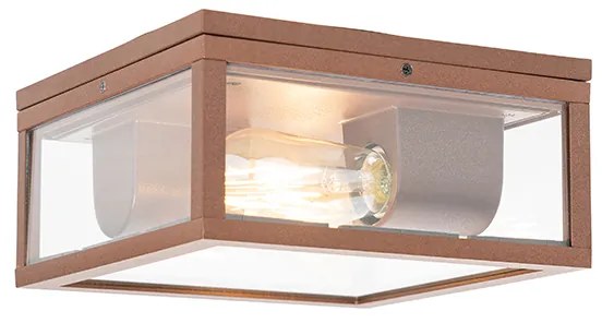 Plafoniera industriale marrone ruggine IP44 2 luci - Charlois