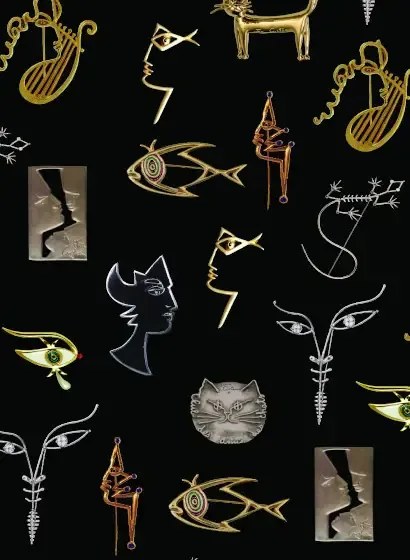 Lelievre Carta da parati Joyaux - Noir