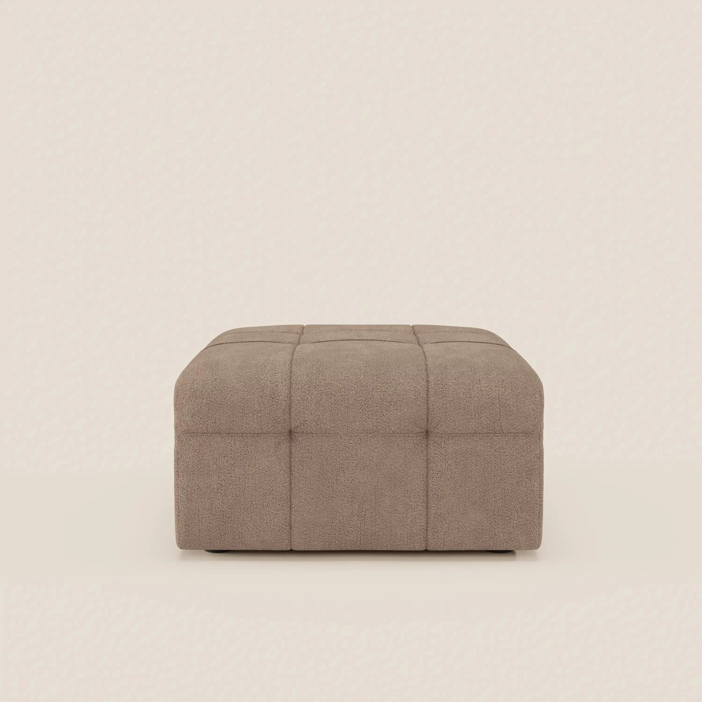Mosaic pouf e modulo in bouclé - 96x77 cm design capitonné in tessuto smacchiabile T21