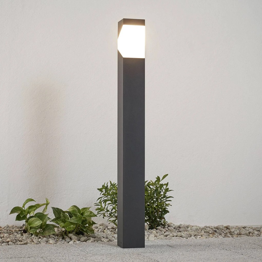 Lampioncino da giardino Kiran Lucande, dimmerabile, Nero, Alluminio, Moderno, Lampada da esterni