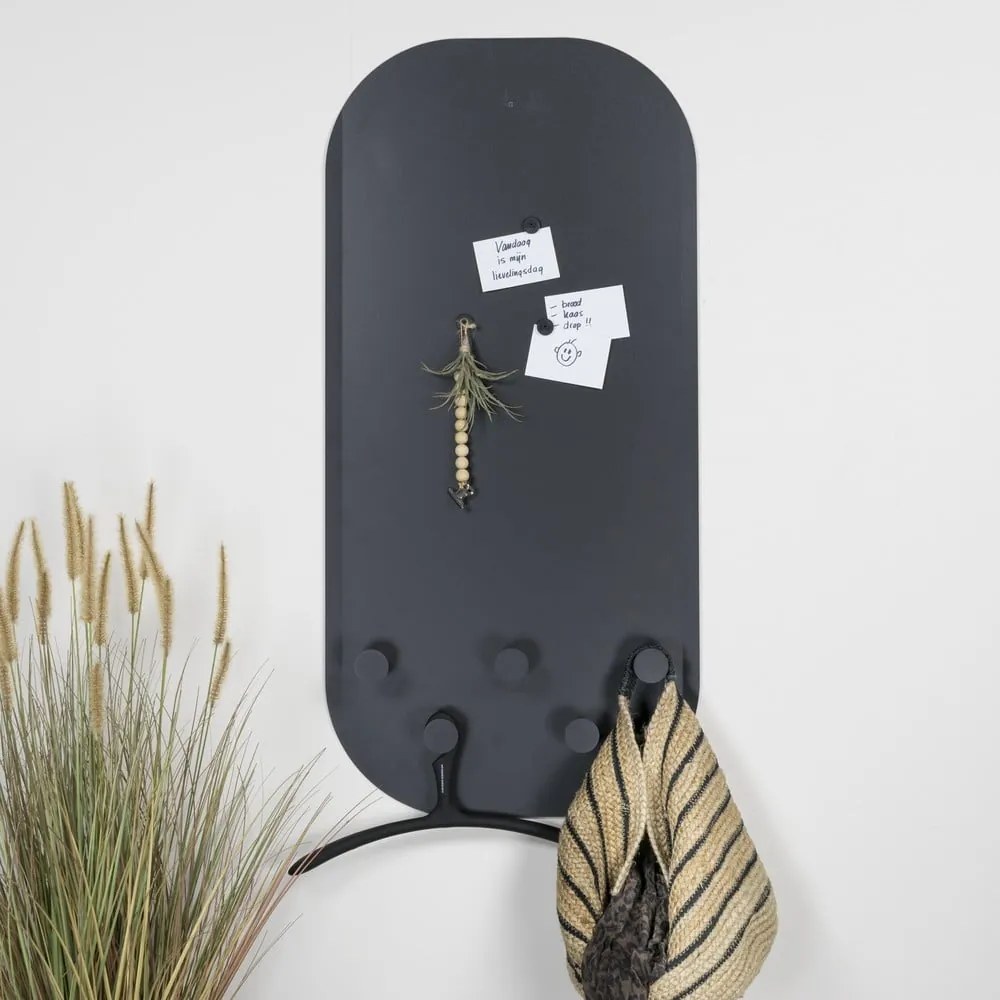 Attaccapanni da parete nero in metallo 55 cm Espen – Spinder Design