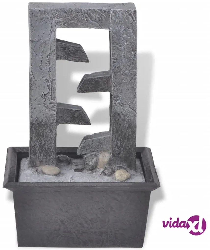 vidaXL Fontana da Interno con LED in Poliresina