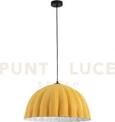 Lampadario a sospensione midi in feltro arancio e grigio cavo 2m pa...