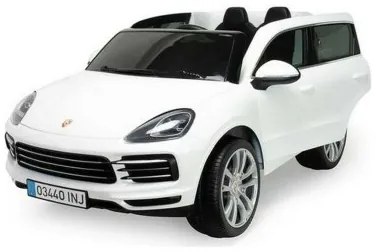 Macchina Elettrica per Bambini Injusa Porsche Cayenne 12V Bianco (134 x 81,5 x 58 cm)