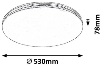 Rabalux 3411 - Plafoniera LED OSCAR LED/36W/230V rotonda