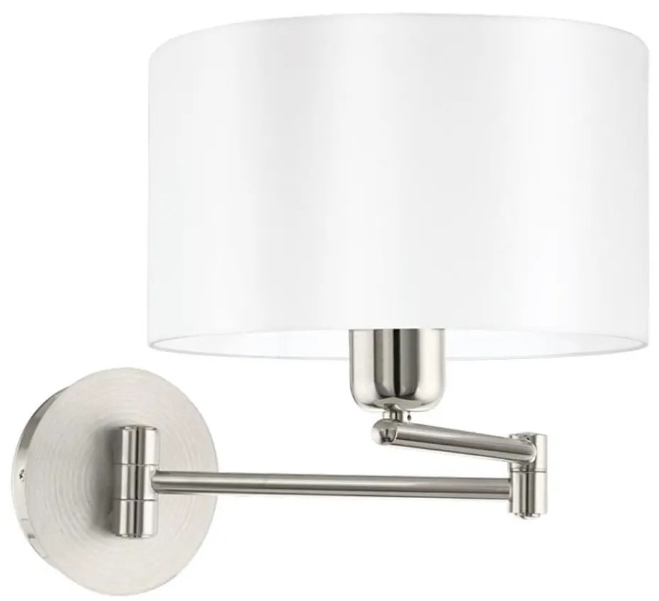 Eglo 33269 - Applique PASTERI 1xE27/60W/230V cromo opaco/bianco