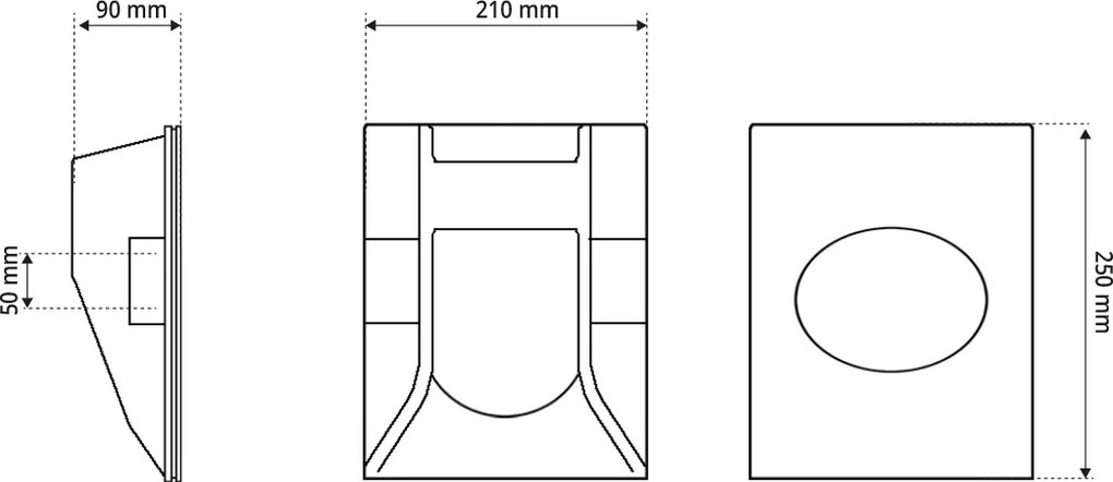 Applique da Incasso Segnapasso GU10 in Gesso Pitturabile