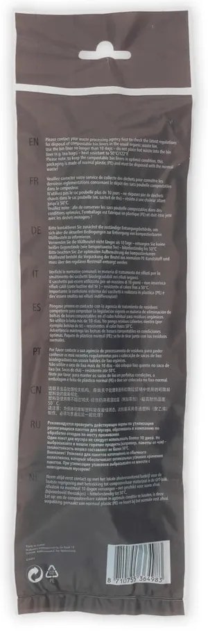 Set di sacchetti per la spazzatura compostabili 10 pz 10 l PerfectFit K - Brabantia