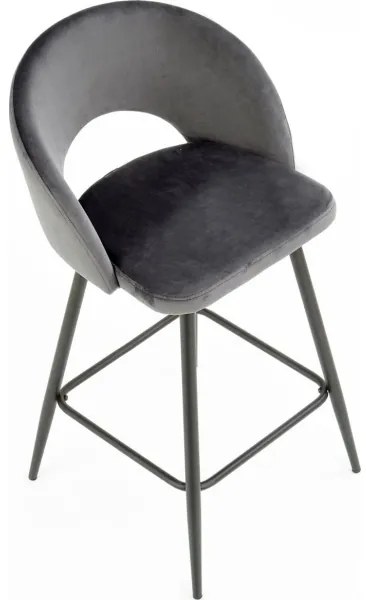 Sgabello 89x49 cm grigio/nero