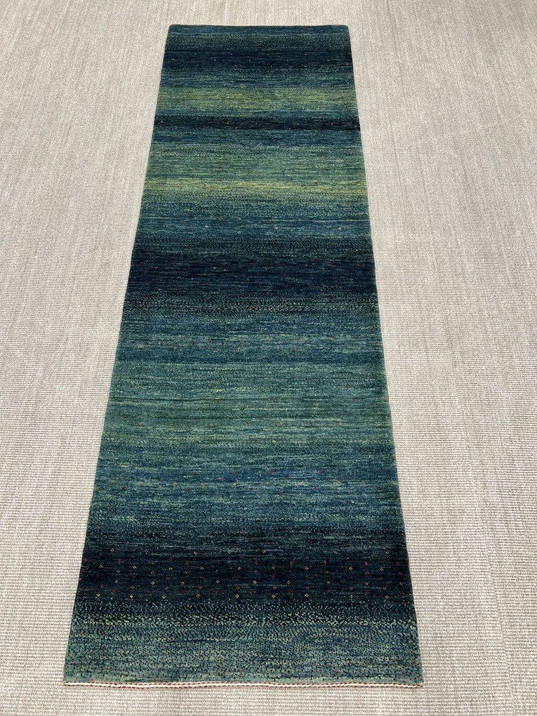 Loribaft Tappeto 90 x 280 Verde (Iran) Annodato A Mano