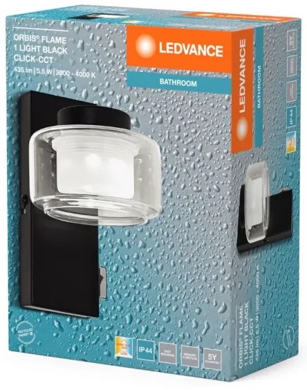 Ledvance - Applique bagno ORBIS FLAME LED 5,5W 230V IP44 nero
