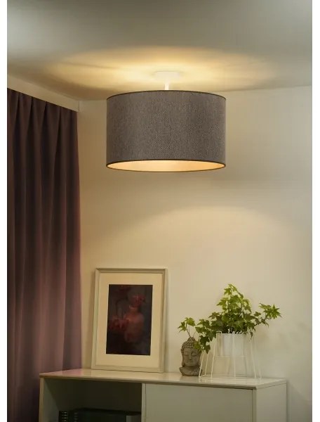 Duolla - Lampadario a plafone ROLLER ECO RECYCLING 1xE27/15W/230V diametro 45 cm marrone