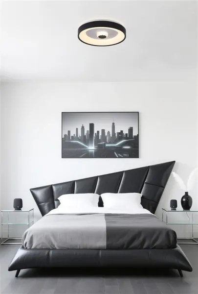 Searchlight 89735-38BK - Lampada da soffitto dimmerabile LED POLKA 24W/230V + 6W, diametro 38,5 cm, nera