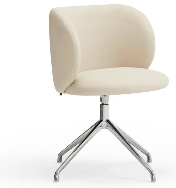 Sedia da pranzo beige in imbottito Mogi – Teulat