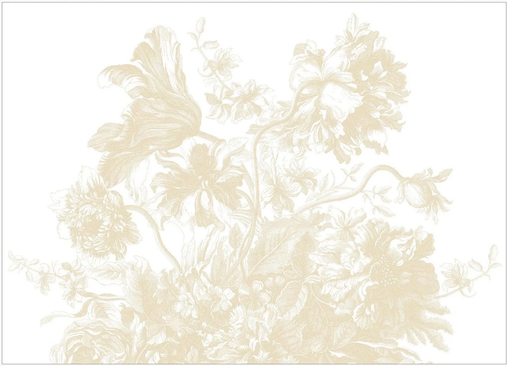 Carta da parati Frans Uyterlinde - Engraved Flowers