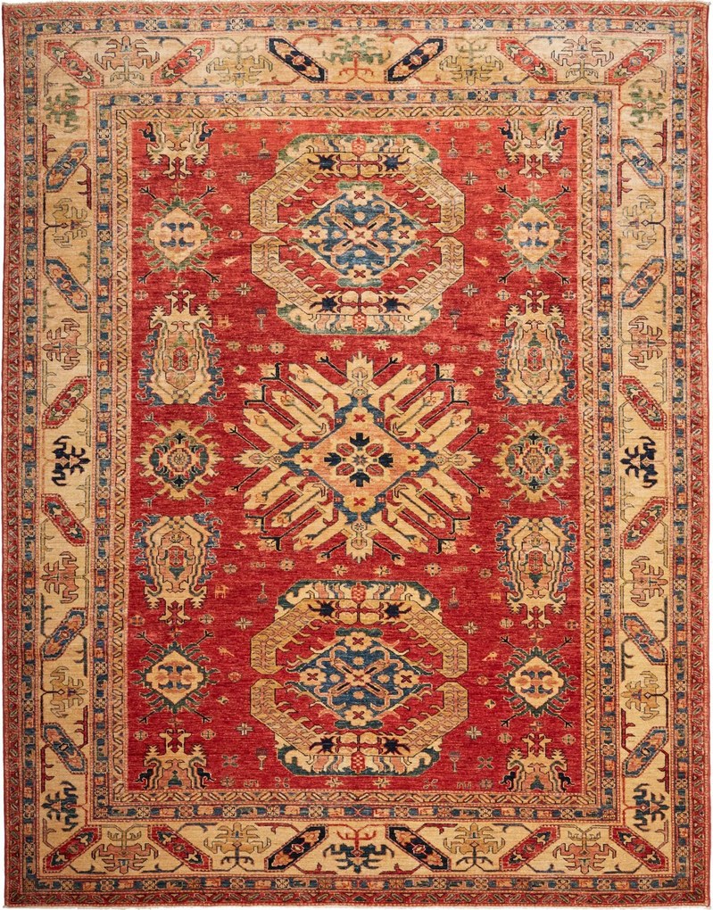 Kazak Tappeto 310 x 240 Rosso (Pakistan) Annodato A Mano