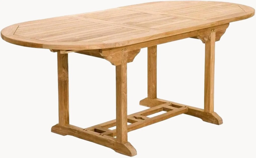 Tavolo ovale da giardino in legno di teak Fun