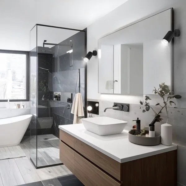 Brilagi - Luce Spot da bagno SELE 1xGU10/30W/230V IP44 nero