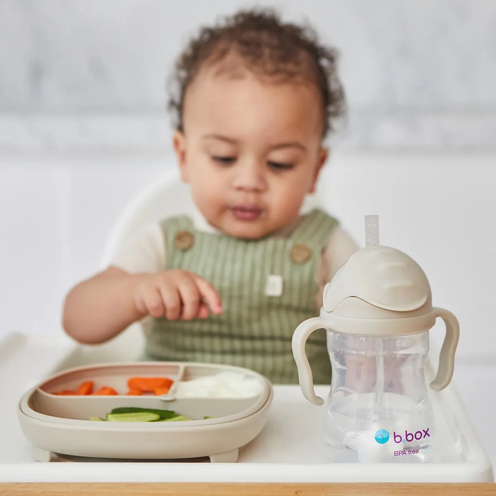 Tazza con cannuccia - beige 240 ml