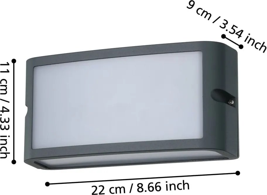 Illuminazione esterna LED da parete (altezza 11 cm) CAMARDA - EGLO