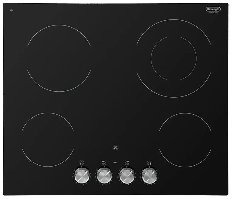 Piano cottura elettrico 4 zone PVC 61 FK DE'LONGHI nero