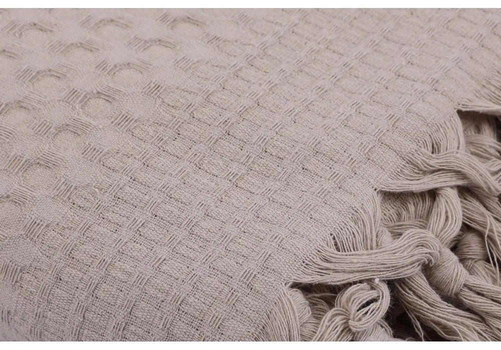 Copriletto leggero in cotone marrone chiaro Marrone, 220 x 240 cm - Mijolnir