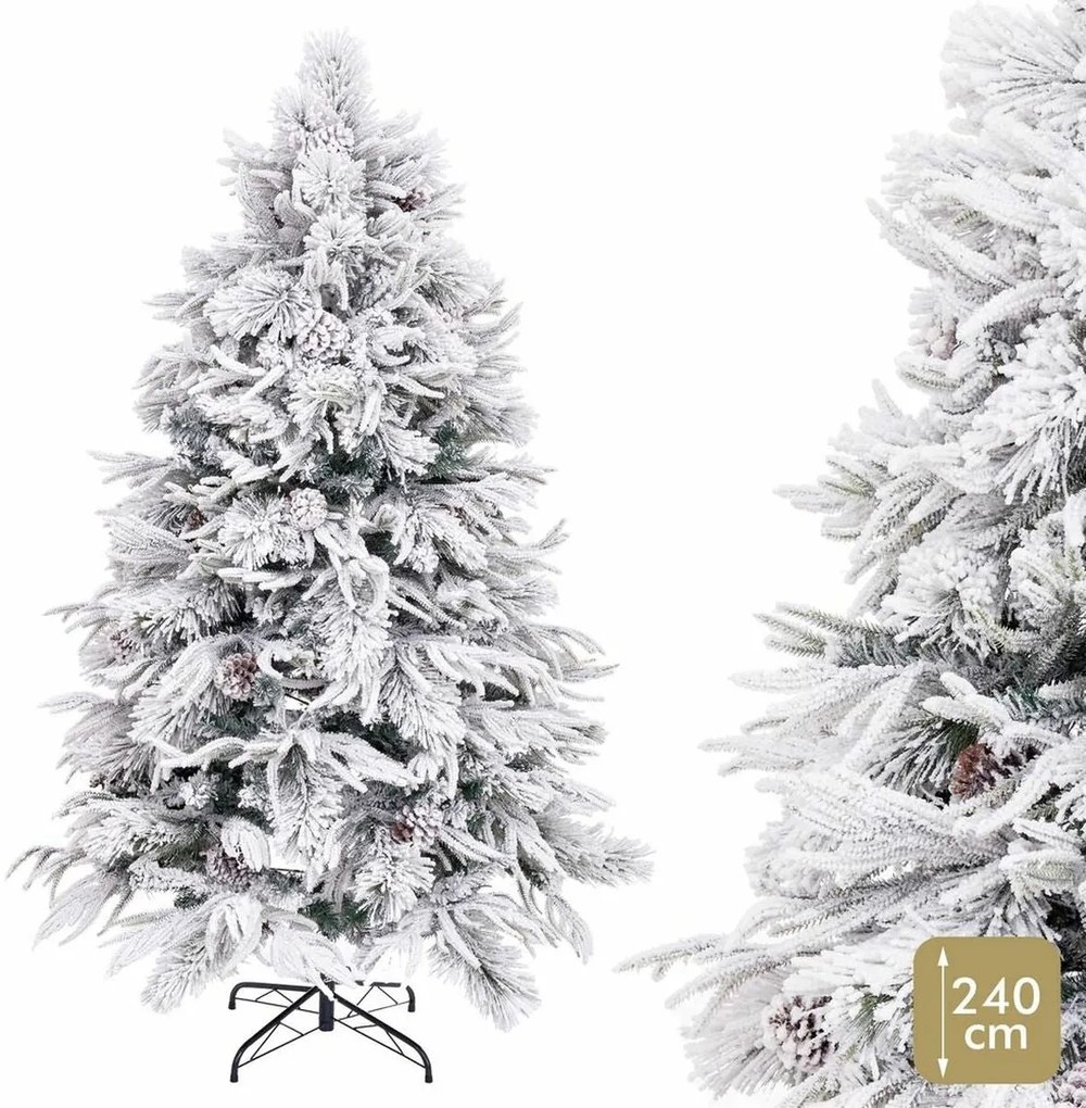 Albero di Natale PVC Polietilene Ananas Nevoso 100 x 100 x 240 cm