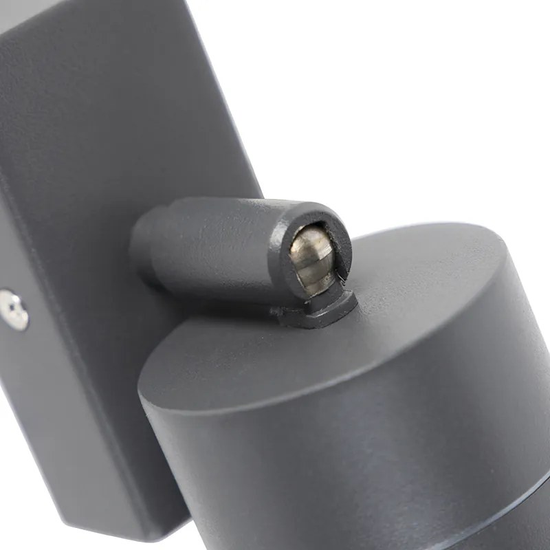 Lampada da parete per esterni antracite IP44 girevole e orientabile - Solo