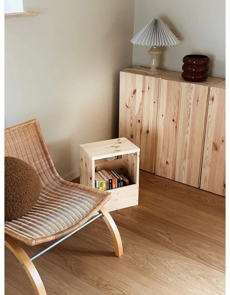 Comodino di colore naturale in pino massiccio Grab It – Karup Design