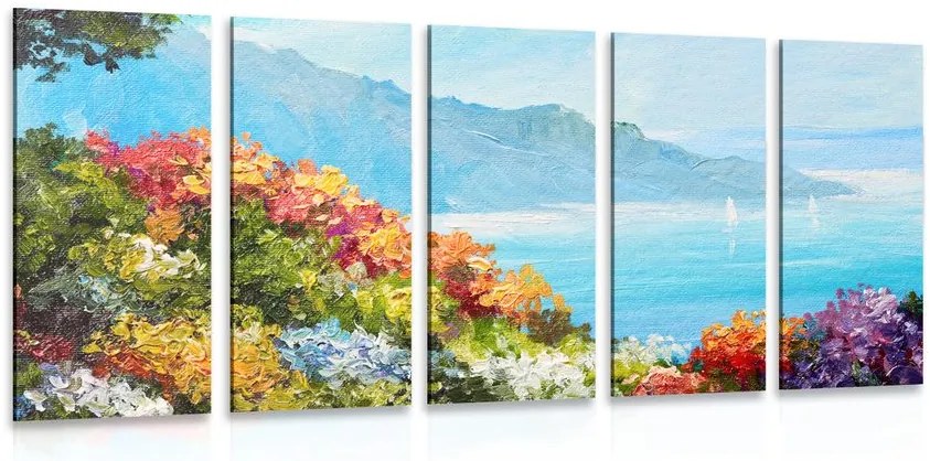 Quadri 5 pezzi – Vista sul mare
