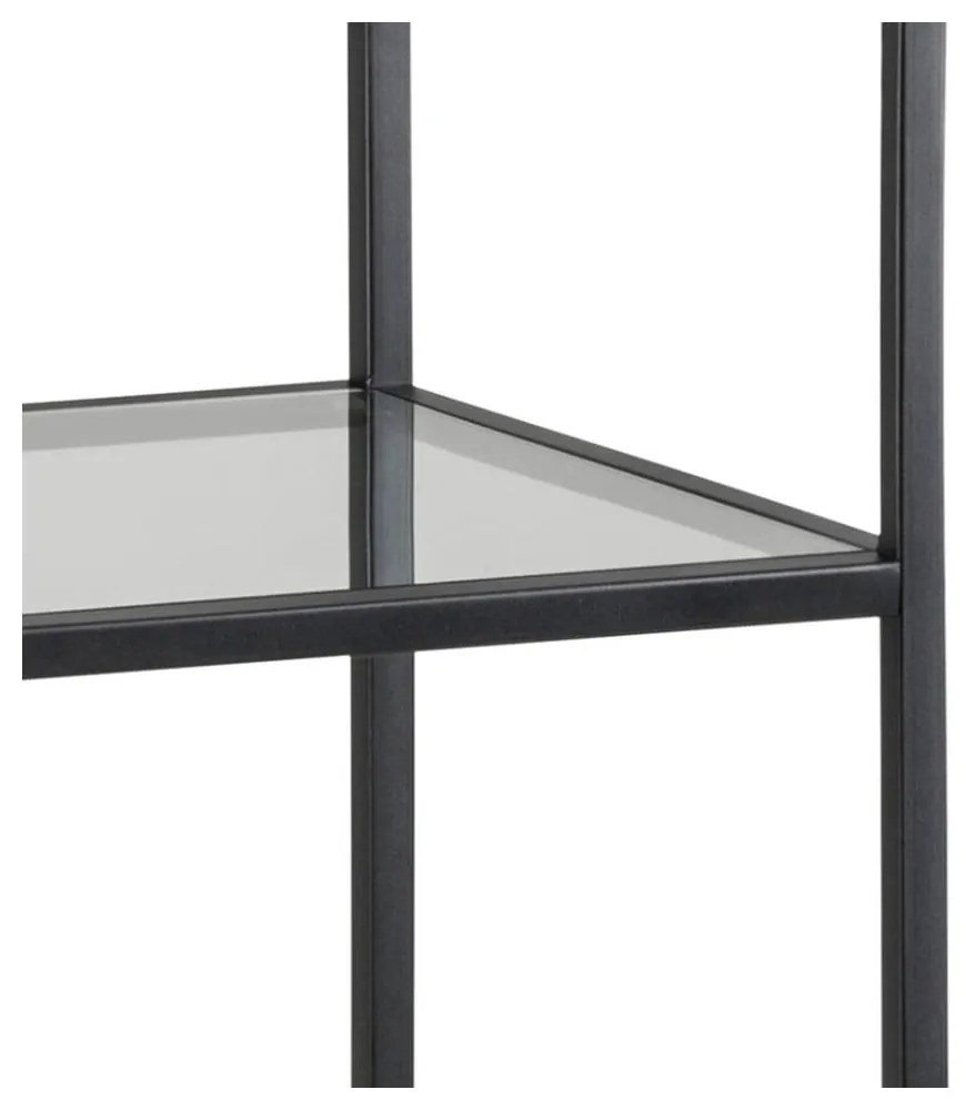 Scaffale nero in vetro 35x83 cm Seaford - Actona