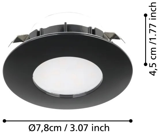 Eglo 900744-SET 3x Lampada LED da incasso per bagni PINEDA LED/4,9W/230V IP44