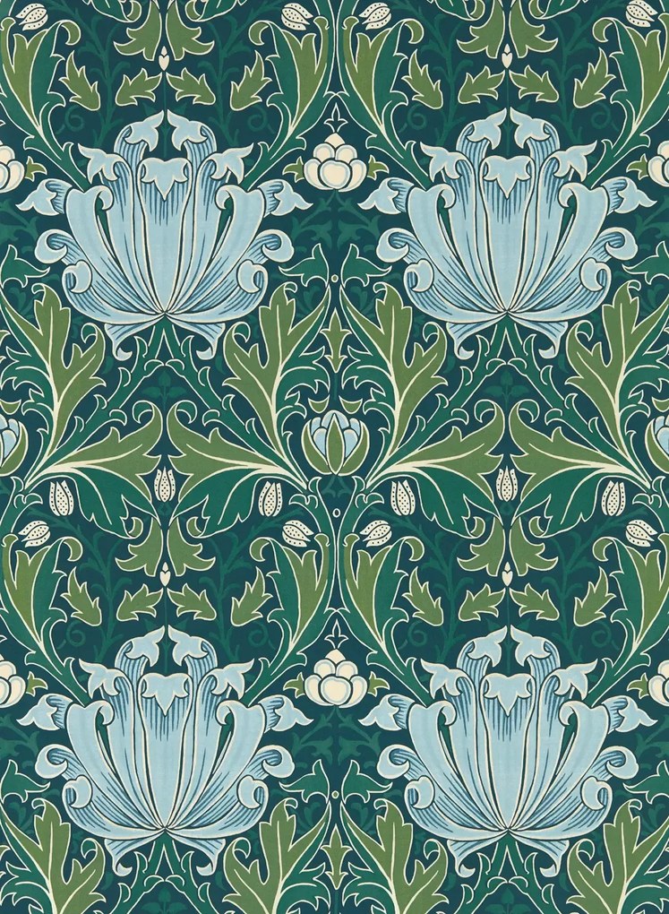 Morris & Co Tapete Helena - Indigo/ Boughs
